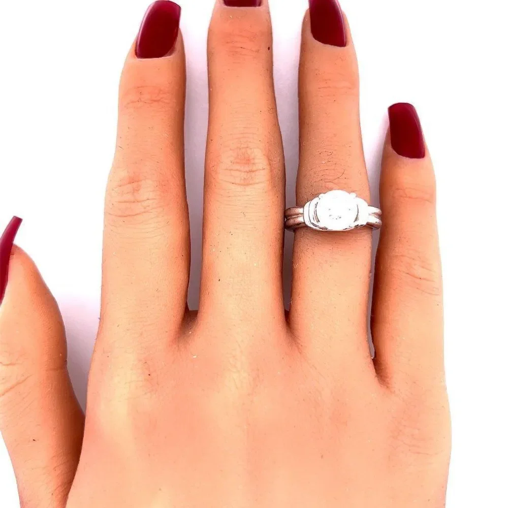 ❌Round‎ Cz Sterling Silver 925 Ring
